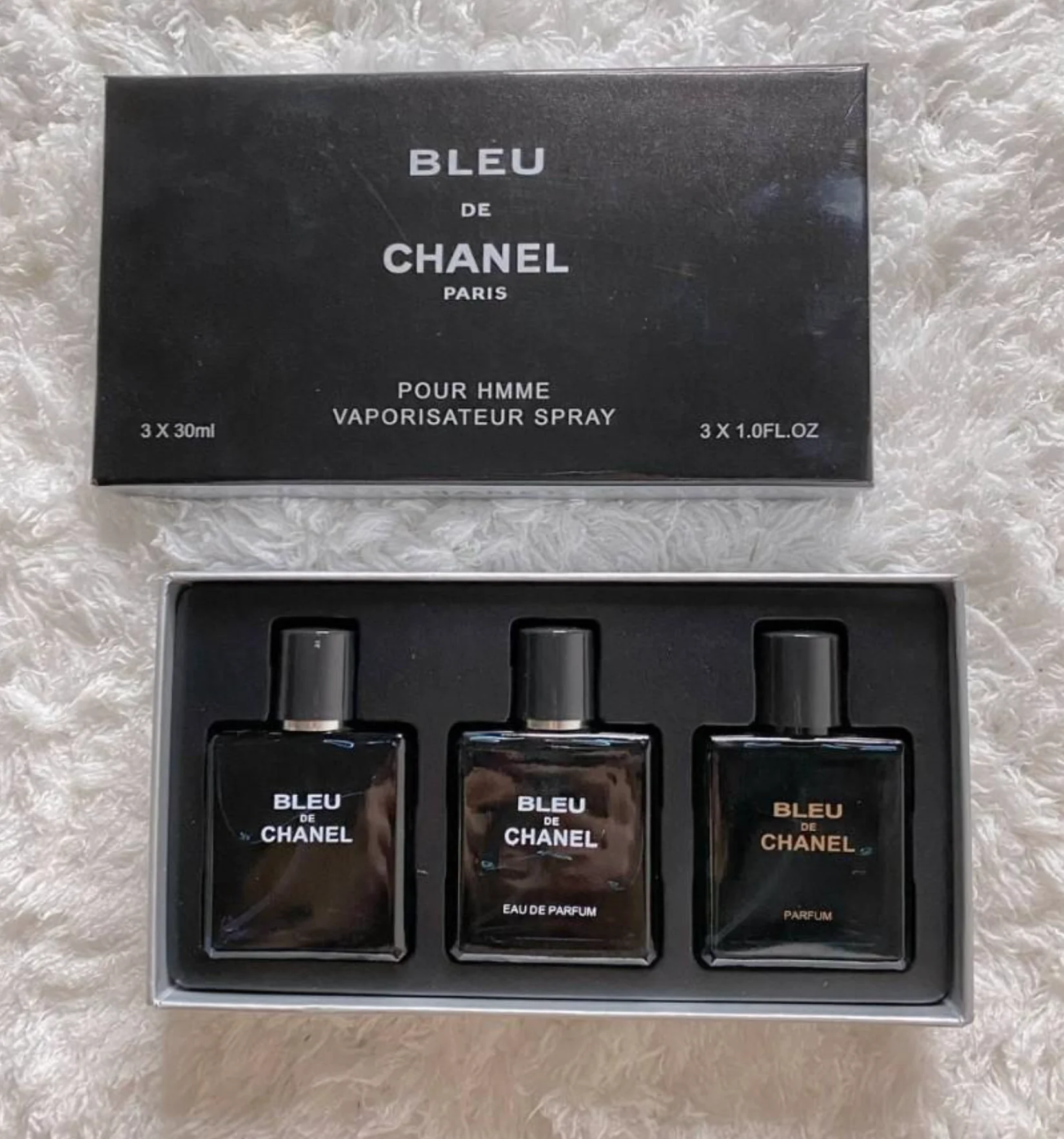 CHANEL BLEU DE CHANEL 香水 3本セット BLEU DE CHANEL 套裝BLEU DE CHANEL EAU DE PARFUM 100 ML 及